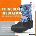 thumbnail image 3 of Bota de nieve Northside Frosty para niñas, azul marino y morado, 6T EE. UU., 3 of 6
