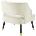 thumbnail image 3 of Traipse Button Tufted Open Back Performance Velvet Armchair, 3 of 7