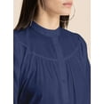 thumbnail image 4 of Moomaya Womens Solid Top, Mandarin Collar, Cotton Shirt Top, 4 of 8