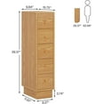 thumbnail image 2 of Tribesigns 5-Drawer Dresser, Wood Narrow Dresser for Small Spaces, 2 of 7