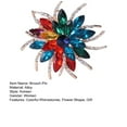 thumbnail image 7 of Mightlink Classic Handmade Colorful Flower Shape Brooch Pin Vintage Hat Scarf Shawl Badge Bridal Gift Dress Accessories, 7 of 7