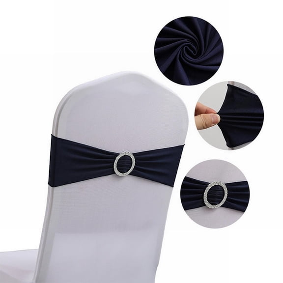 Party Photo Booth Props 10Pcs Hotel Wedding Banquet Chair Back Cover Decoration Bow Chair Cover Chair Streamer Elastic Strap,Blue Party Balloon
