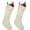 White, variant on Cable Knit Christmas Stockings Kits Solid Color Classic Xmas Decorations 18", Set of 2