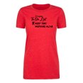 thumbnail image 2 of Keep Tiny Humans Alive Graphic Tee, Woman's T-shirts , Gifts for Mom, Ladies Tops - Heather Red MH200WMOM S36 2XL, 2 of 3