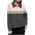 thumbnail image 2 of SDNall Women's Fashion Printed Loose Long Sleeve Blouse, Round Neck, Hoodless Sweatshirt, Stylish Top, 2 of 5