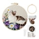 thumbnail image 1 of Kit completo de bordado para principiantes con patrones, agujas, hilos y tela. Manualidades florales DIY para decoración del hogar y mindfulness, 1 of 6