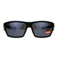 thumbnail image 2 of Mens Xloop Warp Around Sport Plastic Rectangular Sunglasses Solid Black, 2 of 4