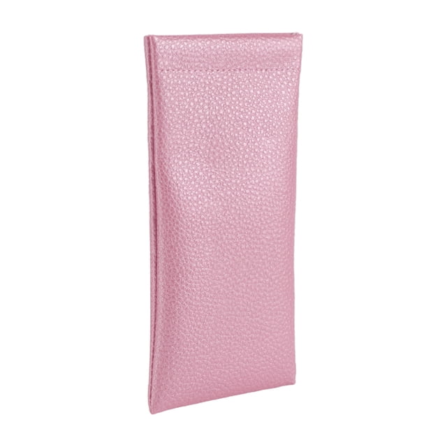 Bolsa de gafas con patrón de lichi de Unique Bargains, almacenamiento portátil para gafas 7.09"x3.54" rosa