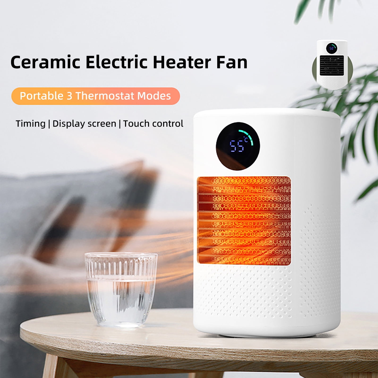 Space Heater Portable 3 Thermostat Modes Flame-Retardant 700W Oscillating  Ceramic Electric Heater Fan for Home Office Room | Walmart Canada
