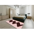 thumbnail image 5 of Ahgly Company Machine Washable Indoor Round Transitional Light Red Pink Area Rugs, 8' Round, 5 of 7