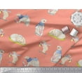 thumbnail image 2 of Soimoi Georgette Viscose Fabric Cycle,Rabbit & Bear Kids Print Fabric by Yard 42 Inch Wide, 2 of 2
