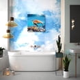 thumbnail image 4 of Bathroom Wall Art Sealife Turtle Picture Aquatic Animal Nature Photo Print on Canvas for Kids Room Blue Walls Decor 13.5x13.5, 4 of 6