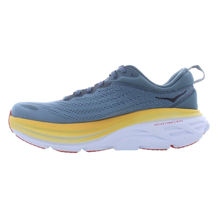 Hoka One One Bondi 8 Men Running Shoes Light Gray Neon Yellow Wide Size‎ 11.5 2E HOKA Bondi 8 Running Shoe (Men) | Nordstromrack main image 3