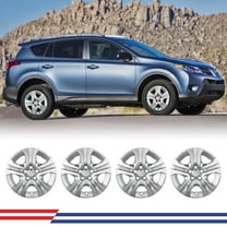 4Pcs/Set Hubcaps,17 inch Wheel Rims Cover for 2013-2018 Toyota Rav4 Compatible with Steel Wheels,Snap on Installation,ABS PC,Chrome