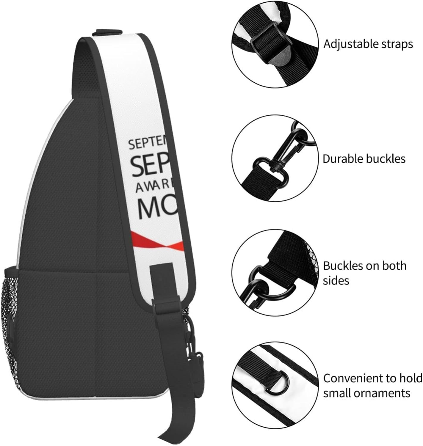September is Sepsis Awareness Month Sling Bag Crossbody Hiking Travel Chest Bags Backpack Shoulder Daypack for Women Men