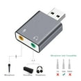 thumbnail image 6 of QiShi USB Audio Adapter - 3.5mm Headphone/Mic Jack for PC, Laptop, PS4, 6 of 6