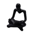 thumbnail image 3 of GUOOL Creative Abstract Thinker Statue Figurine Collectable Decorative Resin Sculpture Black, 3 of 9