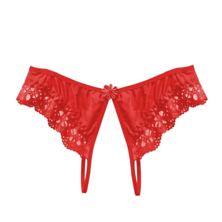 Lace Bikini Panties Pack Lane Dress 18 20 Women Panties Open File Slit Sex Lace Thong Low Waist Panties