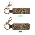 thumbnail image 2 of Wukai Leopard Print Print Leather Car Keychain, Universal Key Fob Keychain, Leather Key Chain Holder for Men and Women,360 Degree Rotatable, 2 of 5