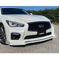 thumbnail image 5 of Stay Tuned Performance For 14-17 Infiniti Q50 Sport Painted White Front Bumper Body Spoiler Lip 3PCS, 5 of 6