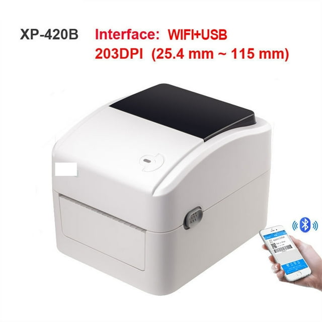 420B High Speed 152mm/s Bluetooth USB Thermalprinter Pos Barcode Sticker Printer Machine 4x6 Shipping Label For Mobile ,Multi-Format Printing