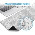 thumbnail image 3 of White Topography Contour Gaming Mouse Pad Large Anime Mousepad Extended Mouse Pad Gaming Big Desk Pad Keyboard Mat with Stitched Edge Non-Slip Rubber Base 31.5''x11.8'' 3mm Thick, 3 of 16
