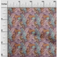 thumbnail image 2 of oneOoneViscoseChiffonPinkSalmonFabricTropicalLeafWithAnimalSewingMaterialPrintFabricByTheYard42InchWide, 2 of 4