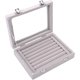 thumbnail image 3 of Caja de Almacenamiento para Exhibición de Joyas Oso de Fresa Gris con 8 Ranuras, 3 of 5