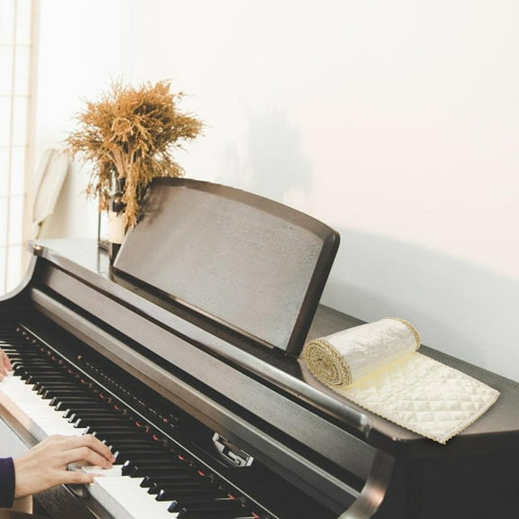 WEUVEB Elegant White Ultrafine Fiber Piano Keyboard Craftsmanship