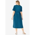 thumbnail image 2 of Woman Within Plus Size Button-Front Elbow-Sleeve Knit Dress, 2 of 6