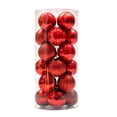 thumbnail image 3 of 24 bolas navideñas decorativas, irrompibles, gruesas, colgantes, galvanizadas, perladas, para Navidad, 3 of 5