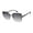 Black, variant on Women's MS180 Geometric Metal UVA and UVB Protective Square Cat Eye Fashion Sunglasses, 56mm