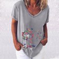 thumbnail image 2 of Elegante mujer con cuello en V estampado camiseta blusa Tops sudadera OAVQHLG3B Store  lin121212, 2 of 4