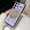 thumbnail image 5 of for Samsung Galaxy S25 Ultra Bling Case, Cute Sparkly Rhinestone Butterfly Foldable Kickstand Marble Shell Pattern Soft Bumper Women Girly Shockproof Protective Cover for S25 Ultra (Purple), 5 of 13
