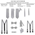 thumbnail image 7 of Jacob Alexander Boys' Seersucker Striped Pattern Suspenders - Black, 7 of 7