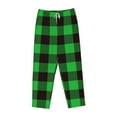 thumbnail image 4 of Bingfone Pajamas For Women,Buffalo Plaid Green Black Pajama Pants With Pockets-Xx-Large, 4 of 9