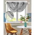 thumbnail image 3 of Marble Grey Sheer Waterfall Valance Curtains for Window, Modern Abstract Ink Painting Luxury Rod Pocket Sheer Topper Swag Curtains for Living Room, Kitchen 38.5"W x 47.2"L, 2 Panels, 3 of 7