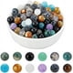 thumbnail image 1 of 240 cuentas de piedras preciosas naturales de ágata de 8 mm, 12 estilos, redondas, para pendientes, collares, pulseras y bisutería., 1 of 4
