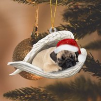 Christmas Decorative Dog Pendant Ornament for Tree, Holiday Pet Accessory Decoration for Seasonal Home Display
