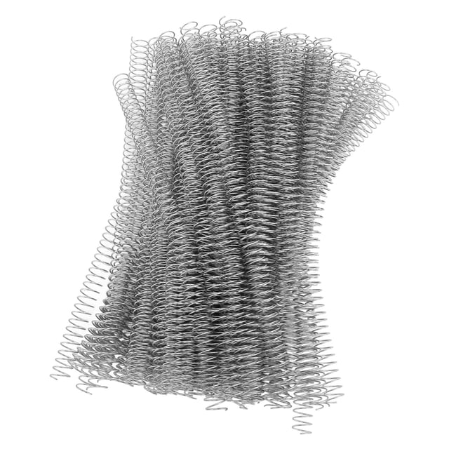 100Pcs Spiral Binding Coils Iron 14.3mm 48 Rings 4:1 Pitch 115 Sheet Capacity 360 Degree Rotation Compatible with A4 Paper