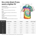 thumbnail image 6 of Tie Dye Mens Hawaiian Shirt Short Sleeve Casual Button Up Tropical Summer Beach Shirt, 6 of 9