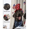 thumbnail image 3 of 4th of July Blackout Curtains for Bedroom Living Room Darkening Curtains 96 Inches Long Black Yellow Dogs Independence Day Wooden Window Curtain 2 Panels Set Window Treatment Grommet Drapes 52"x96", 3 of 9