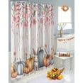 thumbnail image 4 of Fall Shower Curtain Rabbit Pumpkin Bathroom Curtains with Hooks, Waterproof Fabric Pink Floral Leaves Wood Thanksgiving Bath Shower Curtains Set for Bathroom Bathtubs Decor 36x72 Inch, 4 of 7