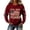 Wine#2035FF, variant on AHMOMEI 250 Anniversary USA Shirt Women's America 1776-2026 250th Anniversary Long Sleeve Waffle Knit 4th of July Sweatshirt for Women