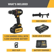 Caterpillar Cat® DX13 18V 1 FOR ALL ½” Cordless Hammer Drill with Brushless Motor and Graphene Battery