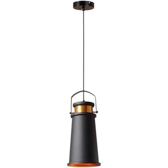 Retro Black Gold Metal Pendant Light for Kitchen Island, Industrial Style Vintage Pendant Lamp, American Rustic Pendant Lighting, Iron Farmhouse Pendant Light for Dining Room Shop