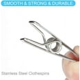 thumbnail image 3 of 40PCS Stainless Steel Clothes Pins, 2 Inch Strong Grip Durable Clothespins, Multi-Purpose Metal Utility Clips for Laundry, Clothesline, Home Decor, Kitchen, Outdoor Camping, Office, 3 of 7