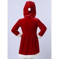 thumbnail image 4 of TSSOE Kids Girls Christmas Hooded Outfit Mrs Santa Claus Party Fancy Dress Up Winter Outwear Red 8, 4 of 7