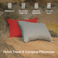 thumbnail image 5 of Coop Home Goods Adjustable Travel Pillow - 1 Camping Pillow and 1 Red Pillowcase Bundle with Compressible Stuff Sack, 5 of 9