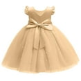 thumbnail image 3 of Xdegoge Dresses Little Girls Dresses Size 6-7 Puffy Tutu Sundress Ruffle Sleeve Double Fluffy Tiered Tulle Summer Dresses Wedding Birthday Party Princess Ball Gown Vestidos Cortos, 3 of 5